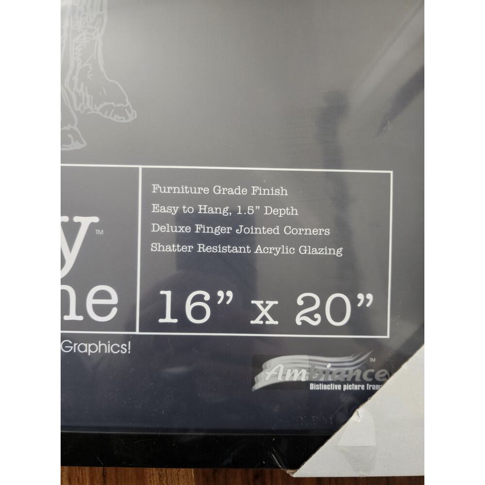 Ambiance Gallery Wood 1.5" Deep Picture Frames - 16x20" Black Wood Frame - Picture 2 of 5